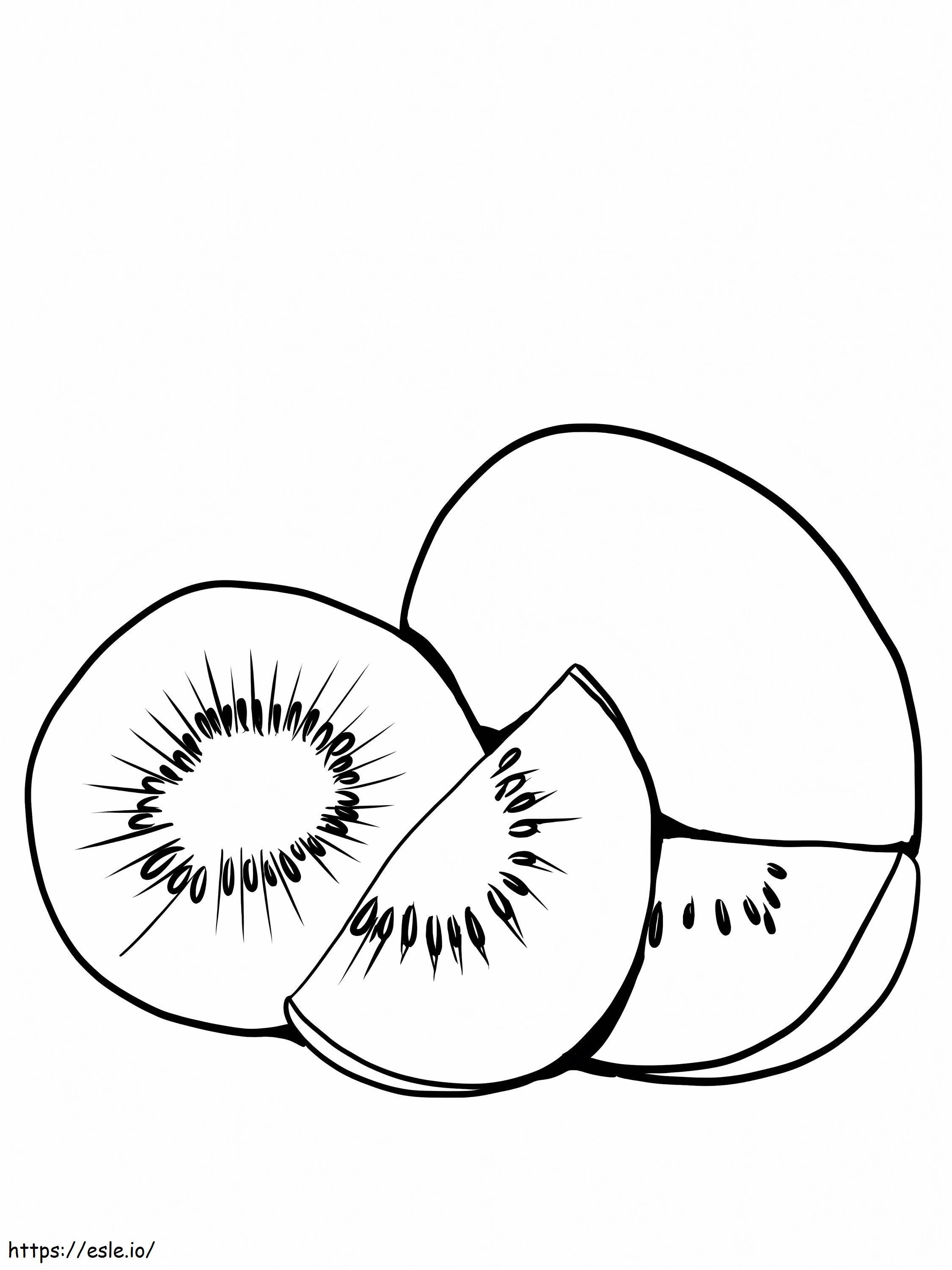 Kiwi Fruits coloring page