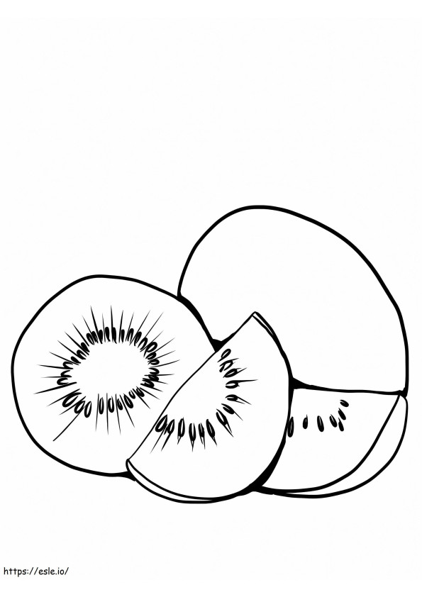 Owoce Kiwi kolorowanka