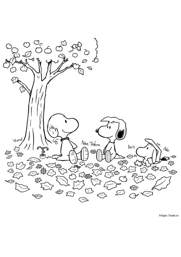Peanuts D'autunno Da Colorare