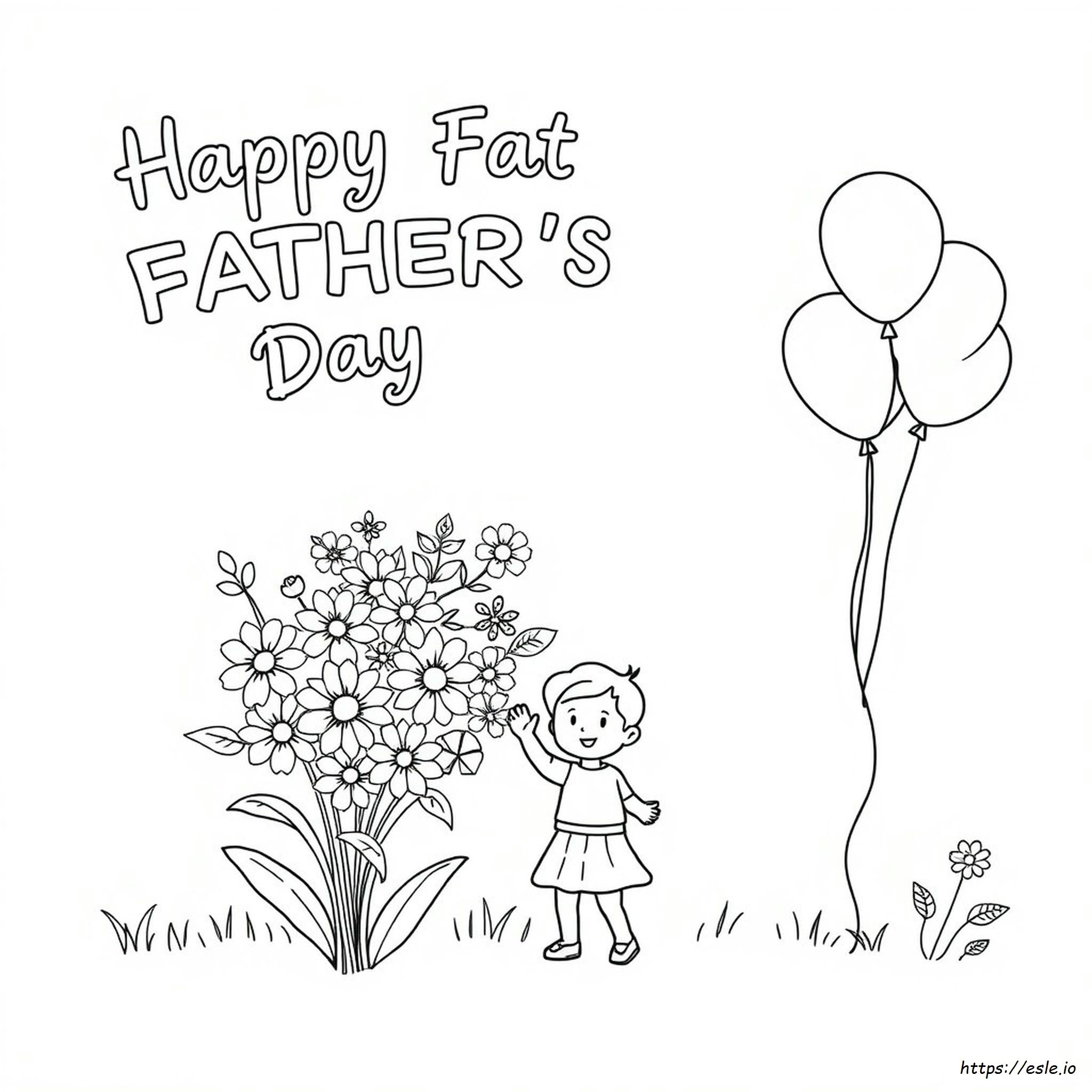 Día Del Padre Feliz Para Colorear