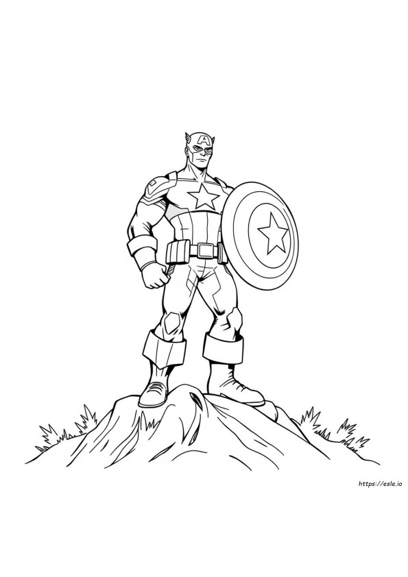 Coloring Pages Capitan America Para Colorear
