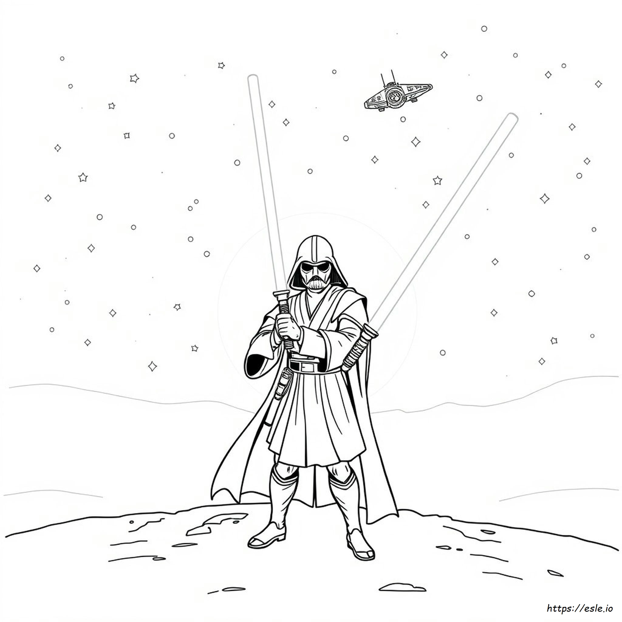 Halaman Mewarnai Star Wars Mudah