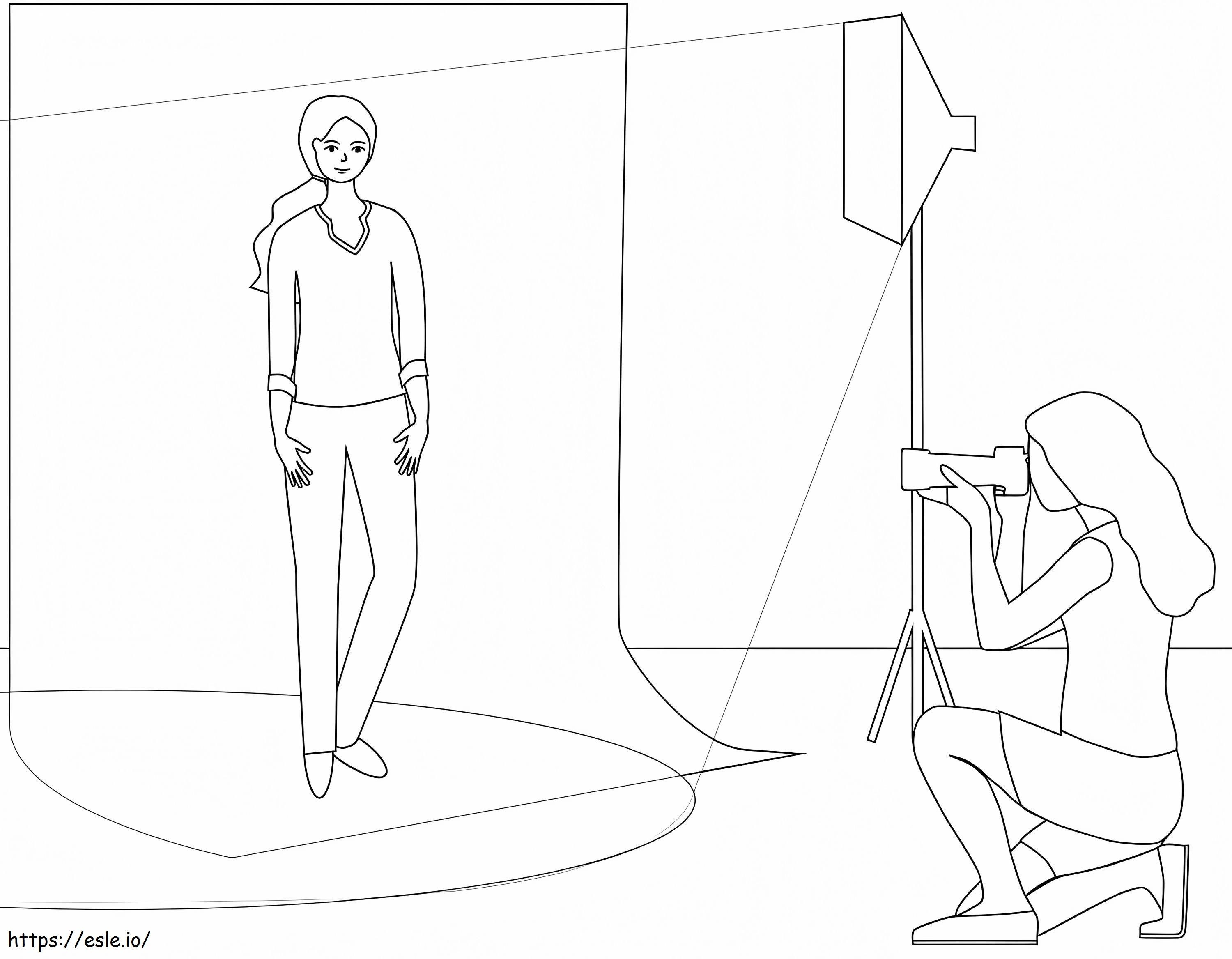 Photographer 1 coloring page