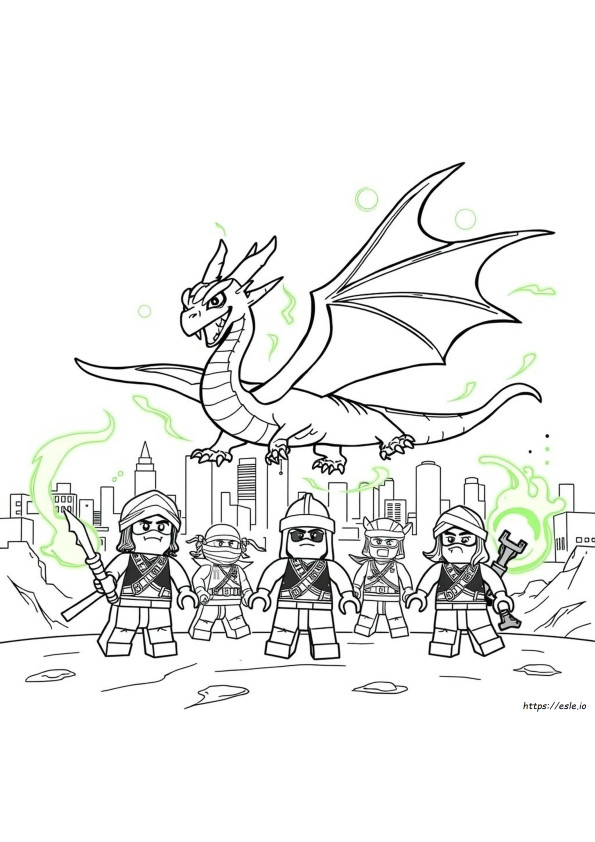 Dragon Ninjago Coloring Pages
