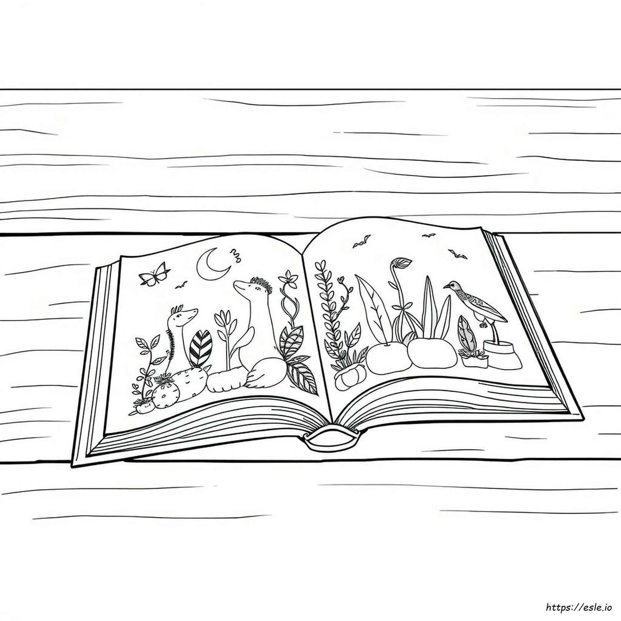 Offenes Buch Ausmalbilder