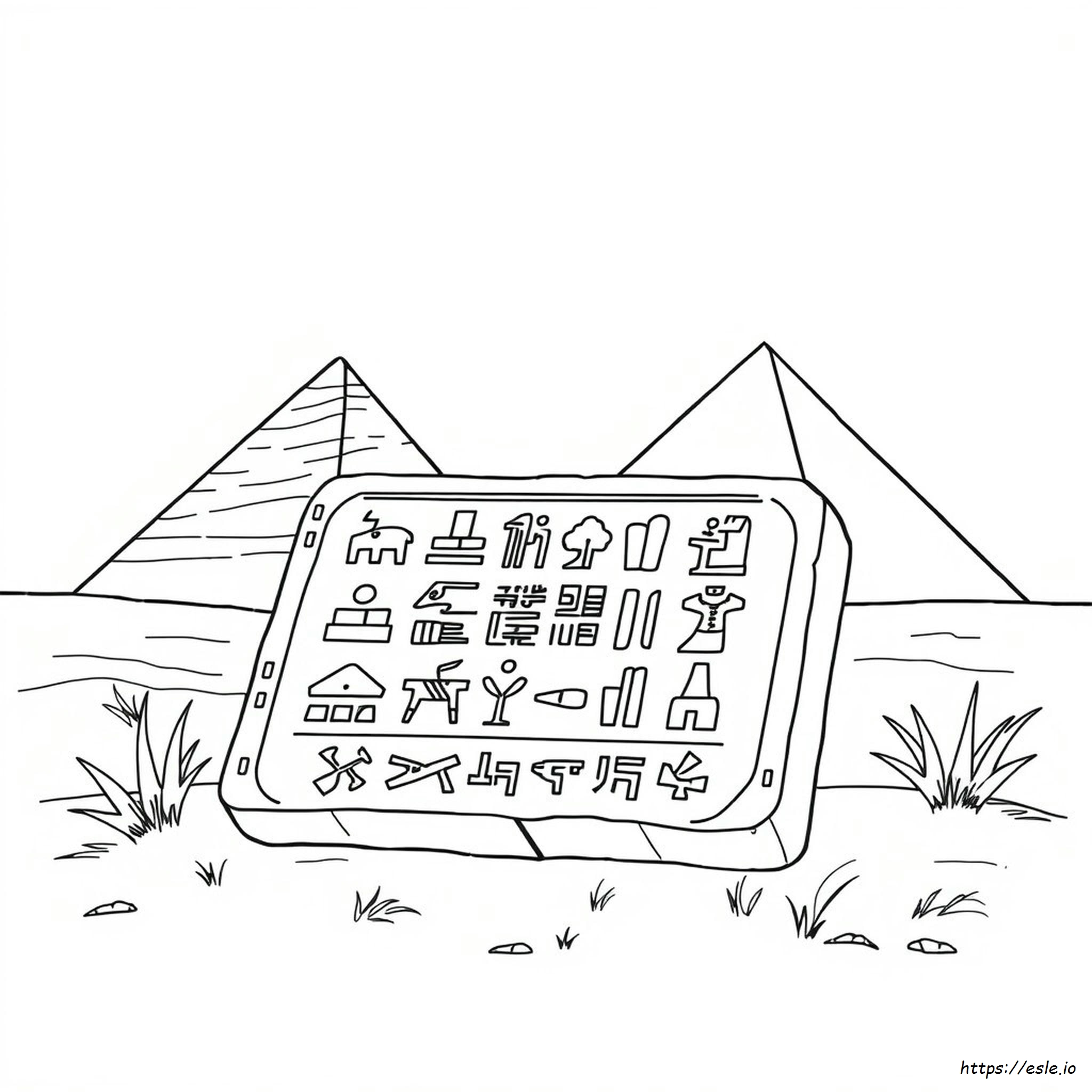 Hieroglyphen Ausmalbilder