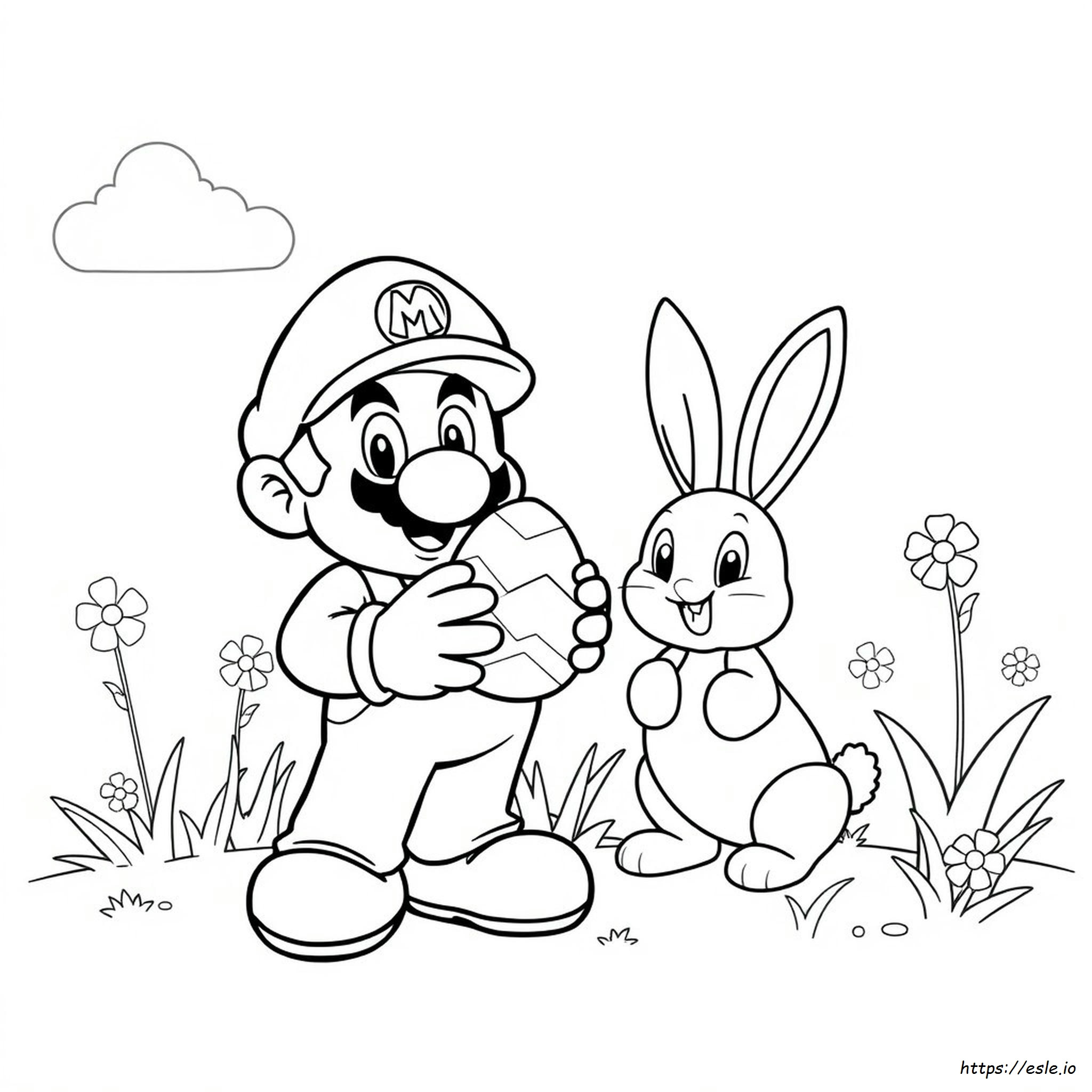 Coloriages Mario De Pâques