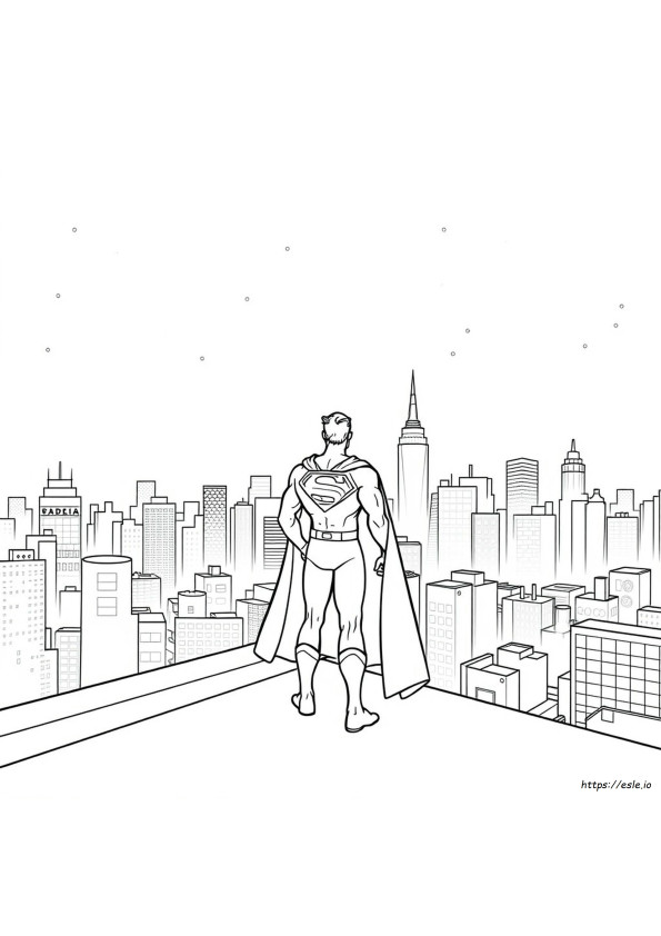 Superman Kleurplaat