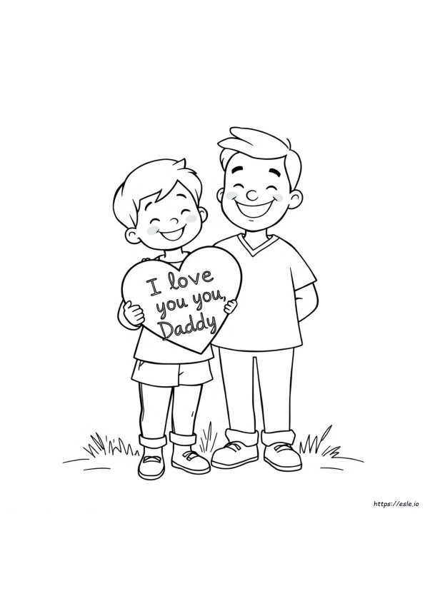 I Love You Dad Coloring Pages Printable