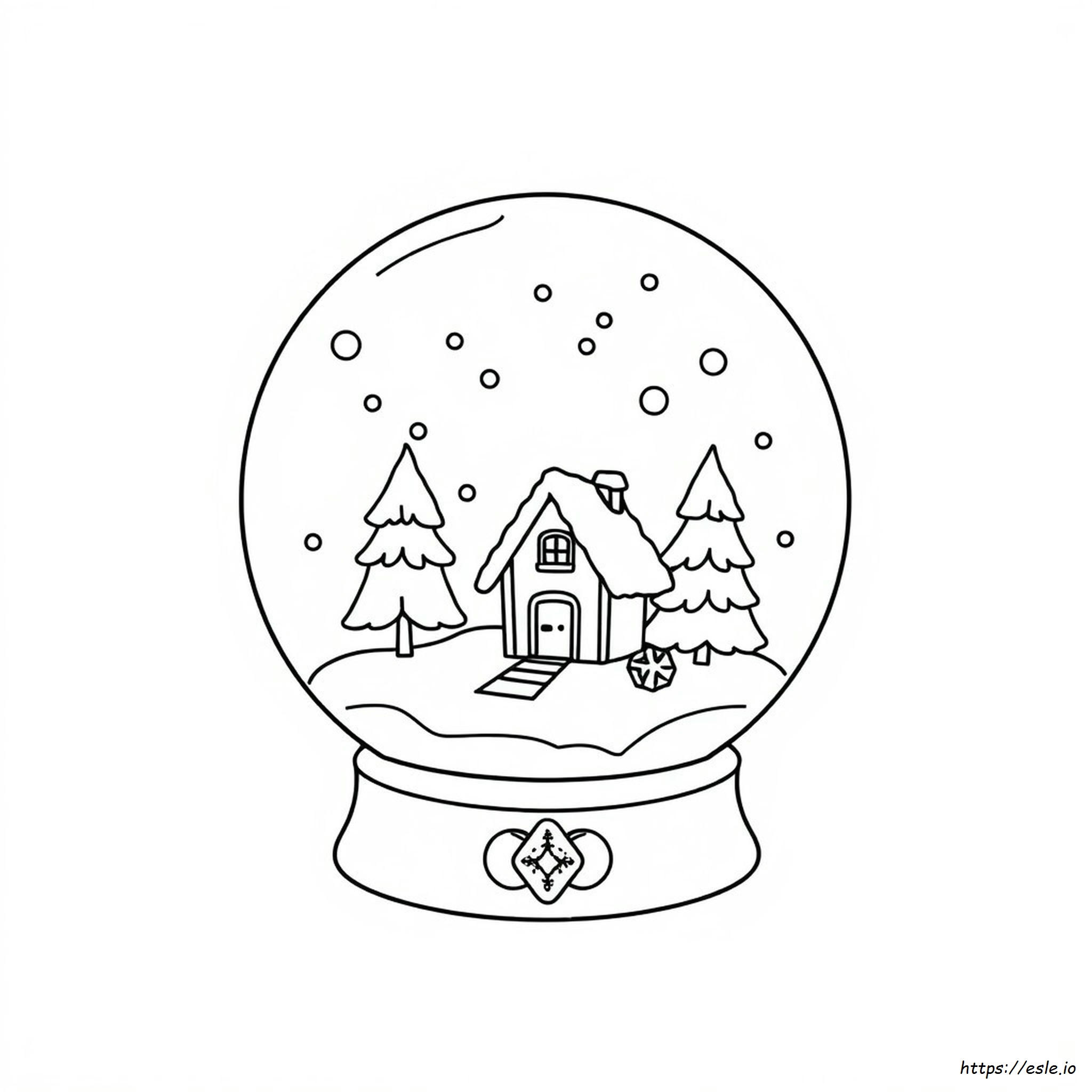 Snow Globe Colouring Pages