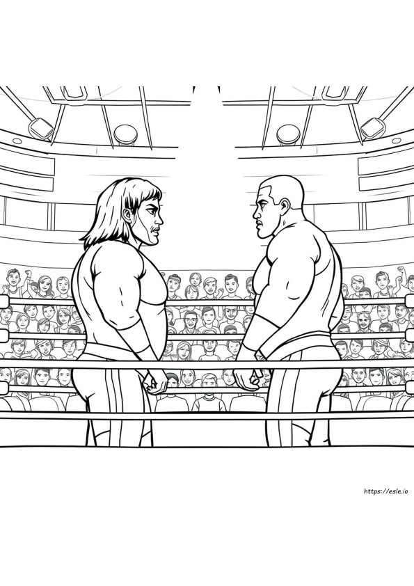 Wrestling Colouring Pages To Print