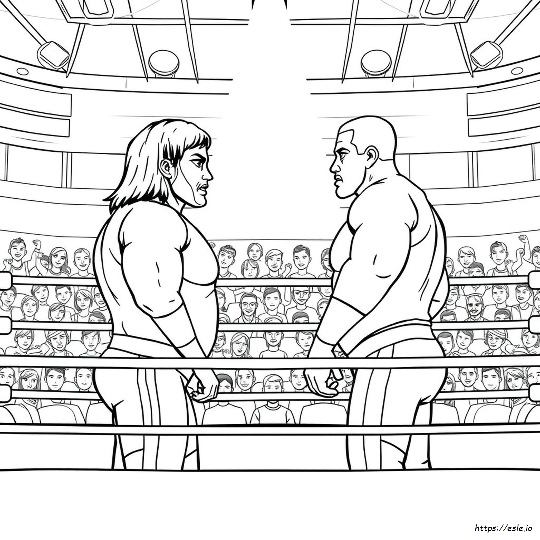 Wrestling Colouring Pages To Print