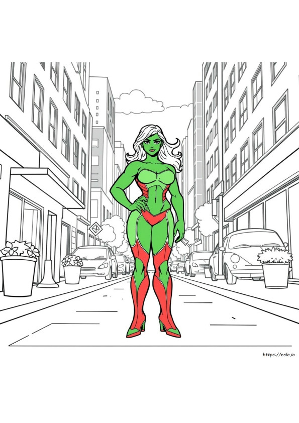 She-Hulk Disegni Da Colorare