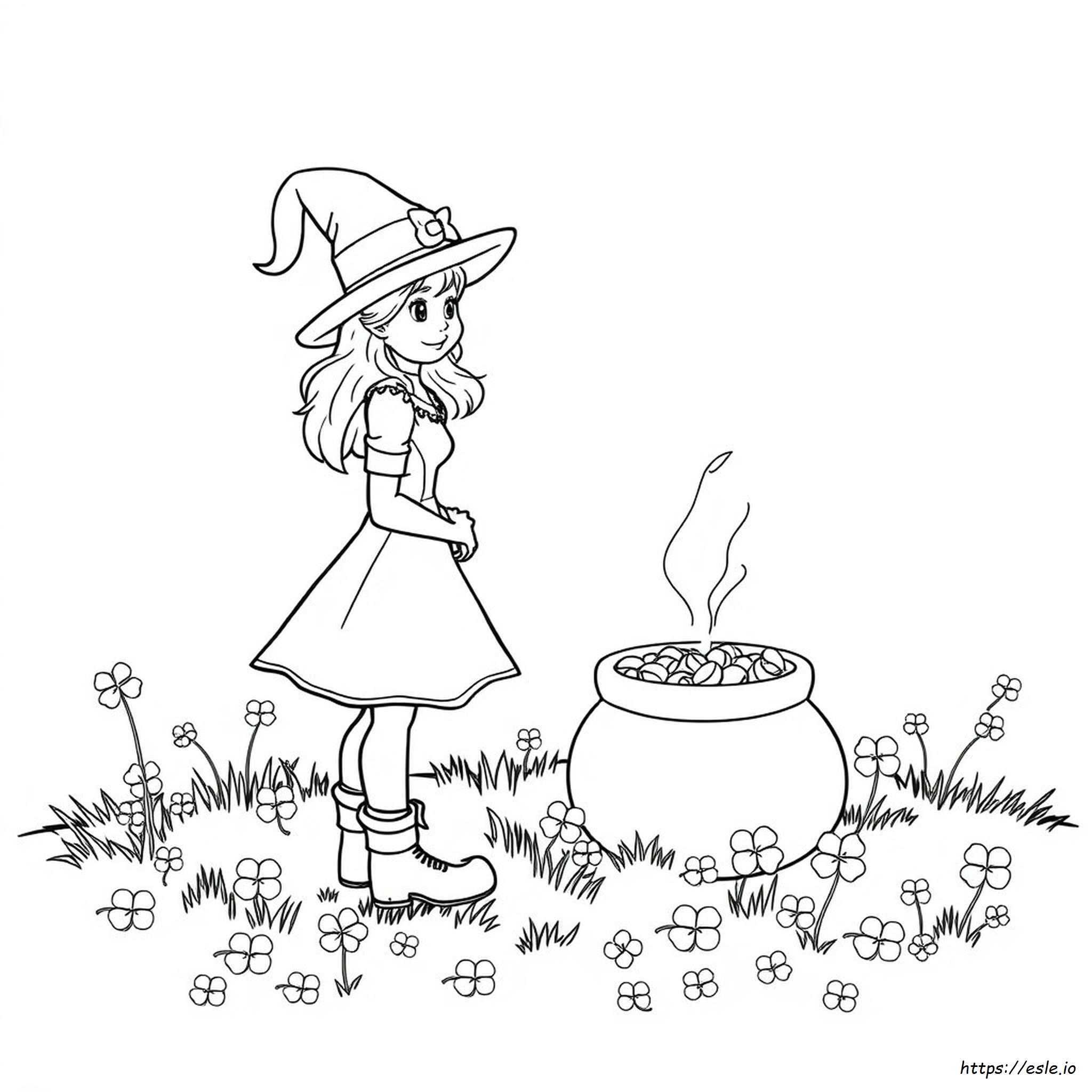 Female Leprechaun Coloring Pages