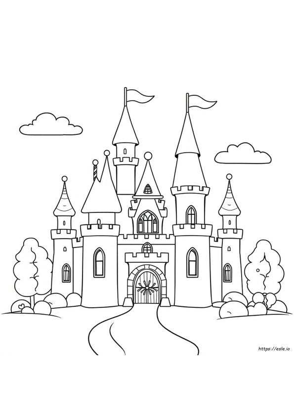 Candy Castle Coloring Page