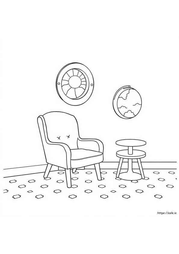 Desenho De Cadeira Para Colorir