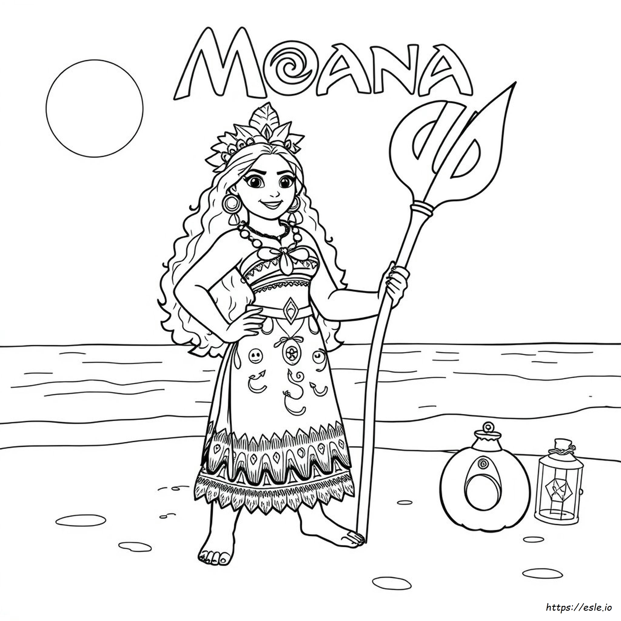 Páginas Para Colorear De Moana De Halloween