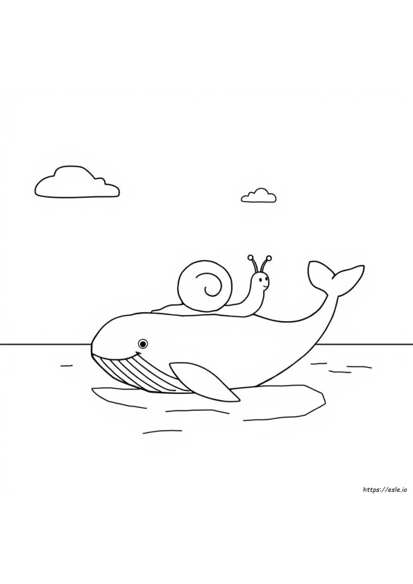 Coloriage L'escargot Et La Baleine