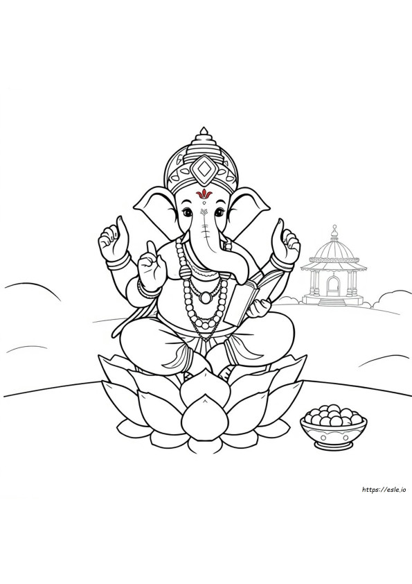 Gambar Ganesha Untuk Mewarnai