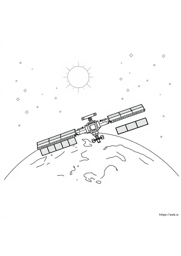 Coloriage Station Spatiale Internationale