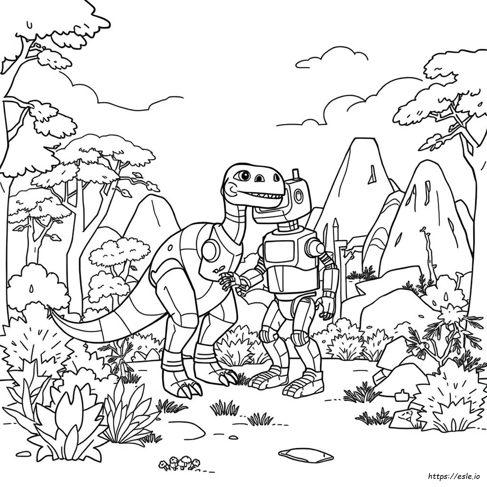 Robot Dinosaur Coloring Pages