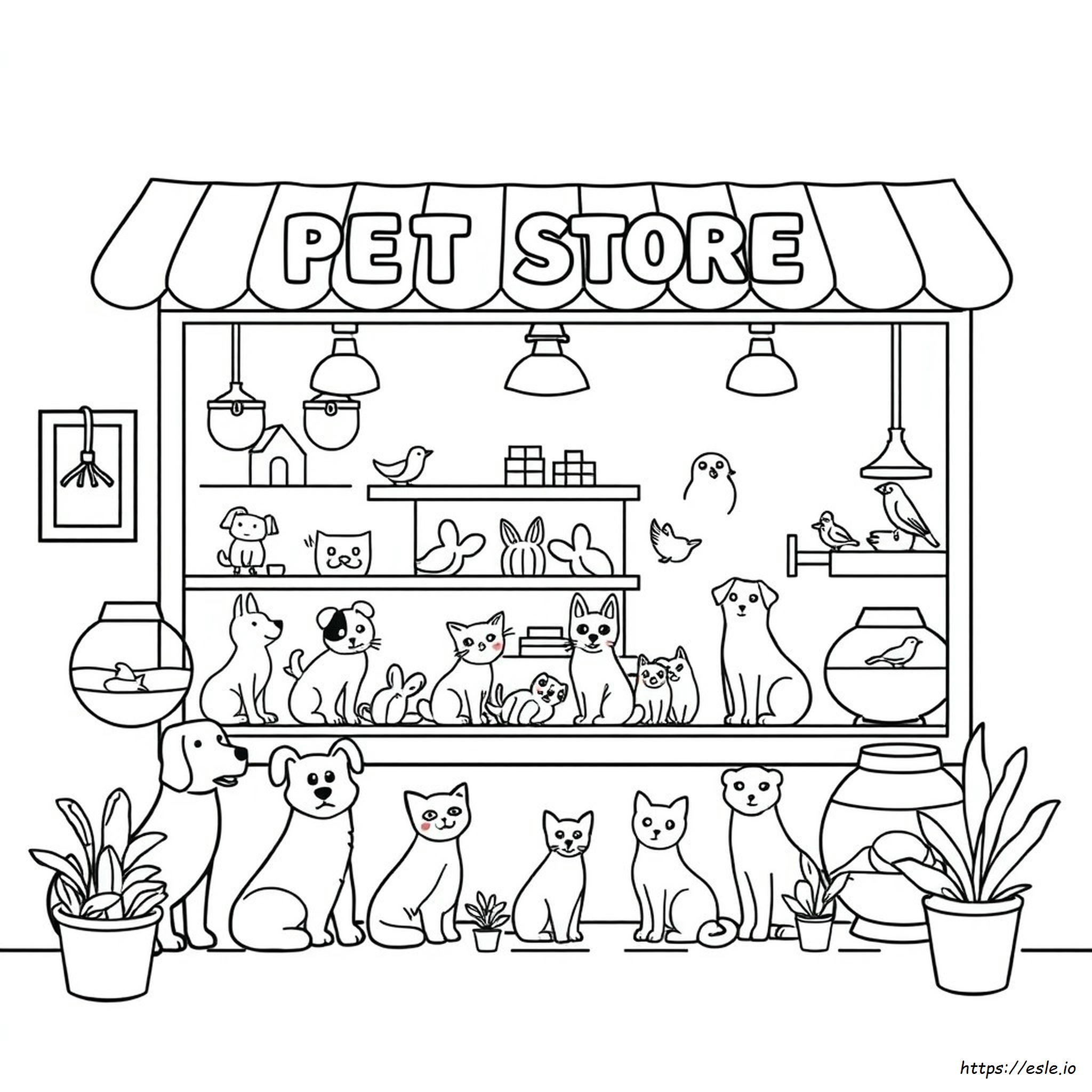 Pet Store Coloring Pages