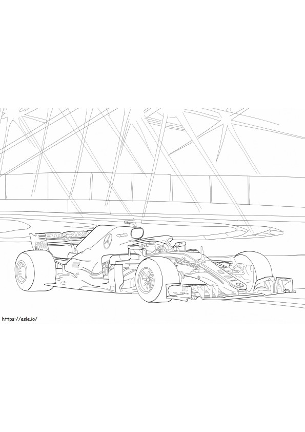 Formula 1 Racing Car 5 coloring page