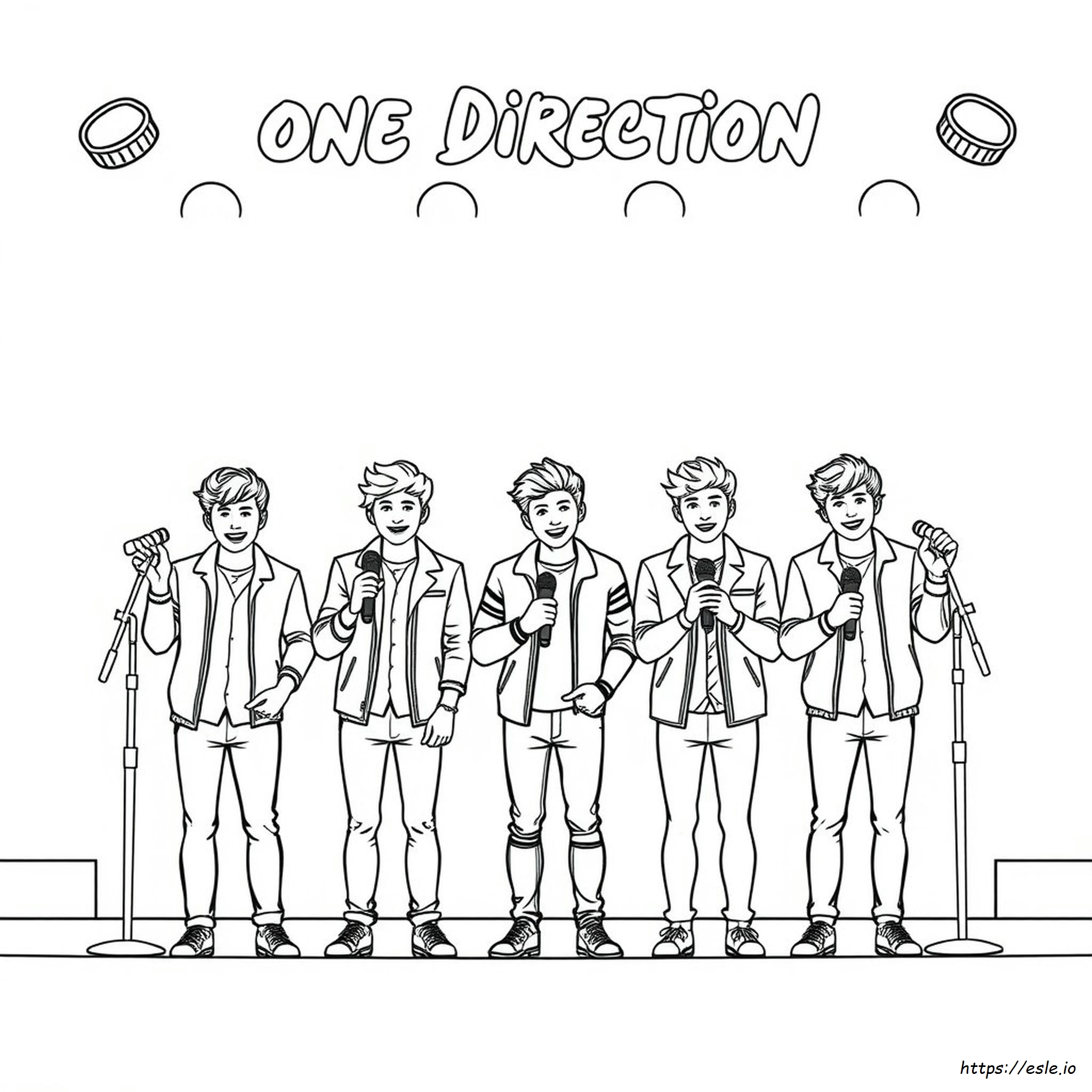 One Direction Para Colorear