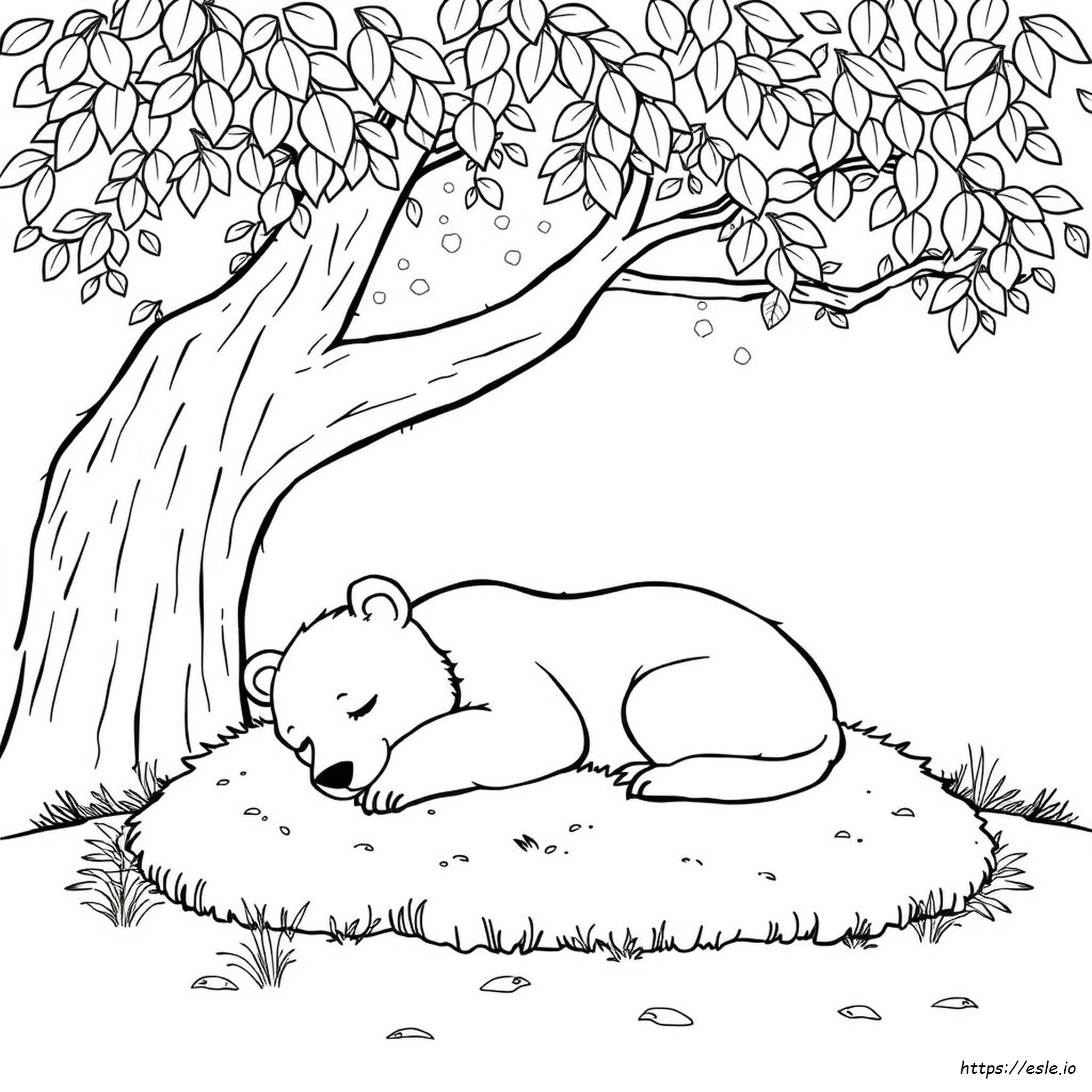 Sleeping Bear Coloring Pages To Print