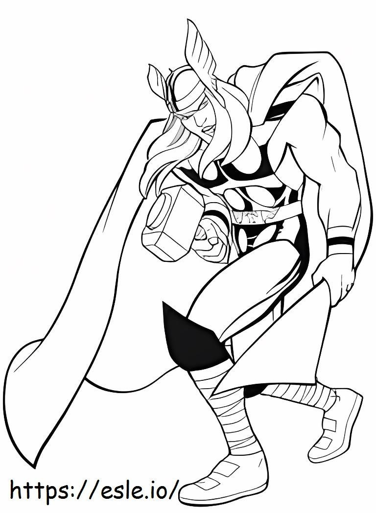 Desenho de Thor para colorir
