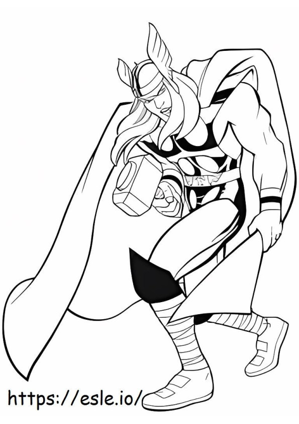 Desen animat Thor de colorat