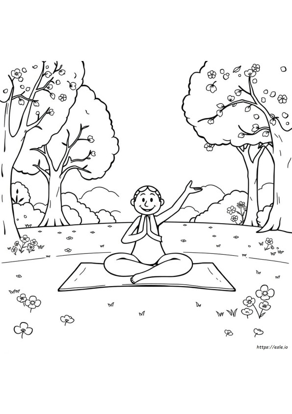 Yoga Poses Free Printable Yoga Coloring Pages