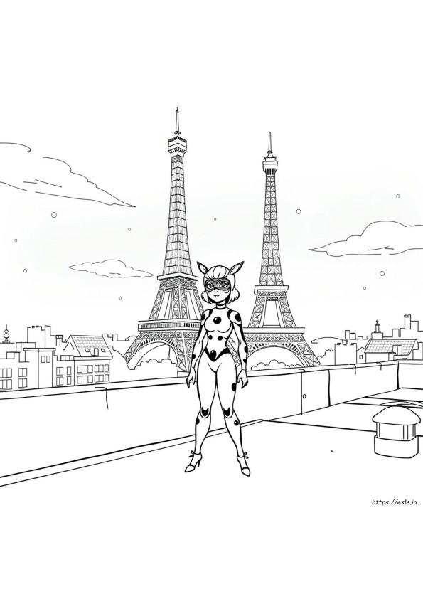 Cat Noir And Ladybug Colouring Pages
