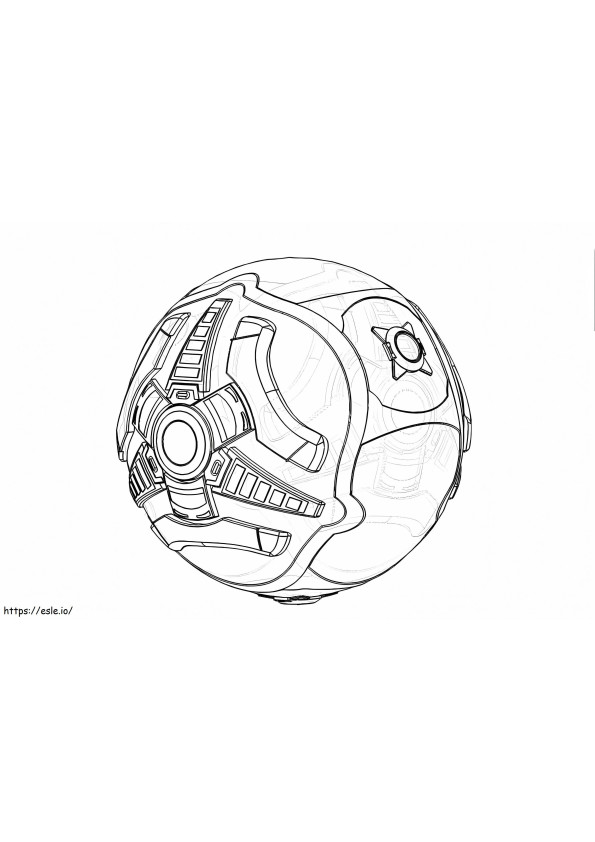 Coloriage Ball Rocket League à imprimer dessin