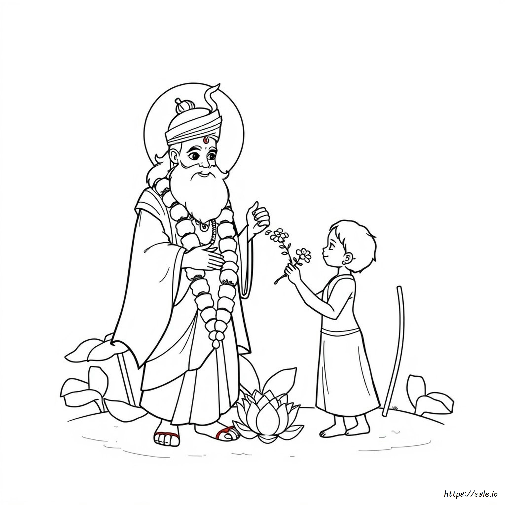 Coloriage Guru Purnima