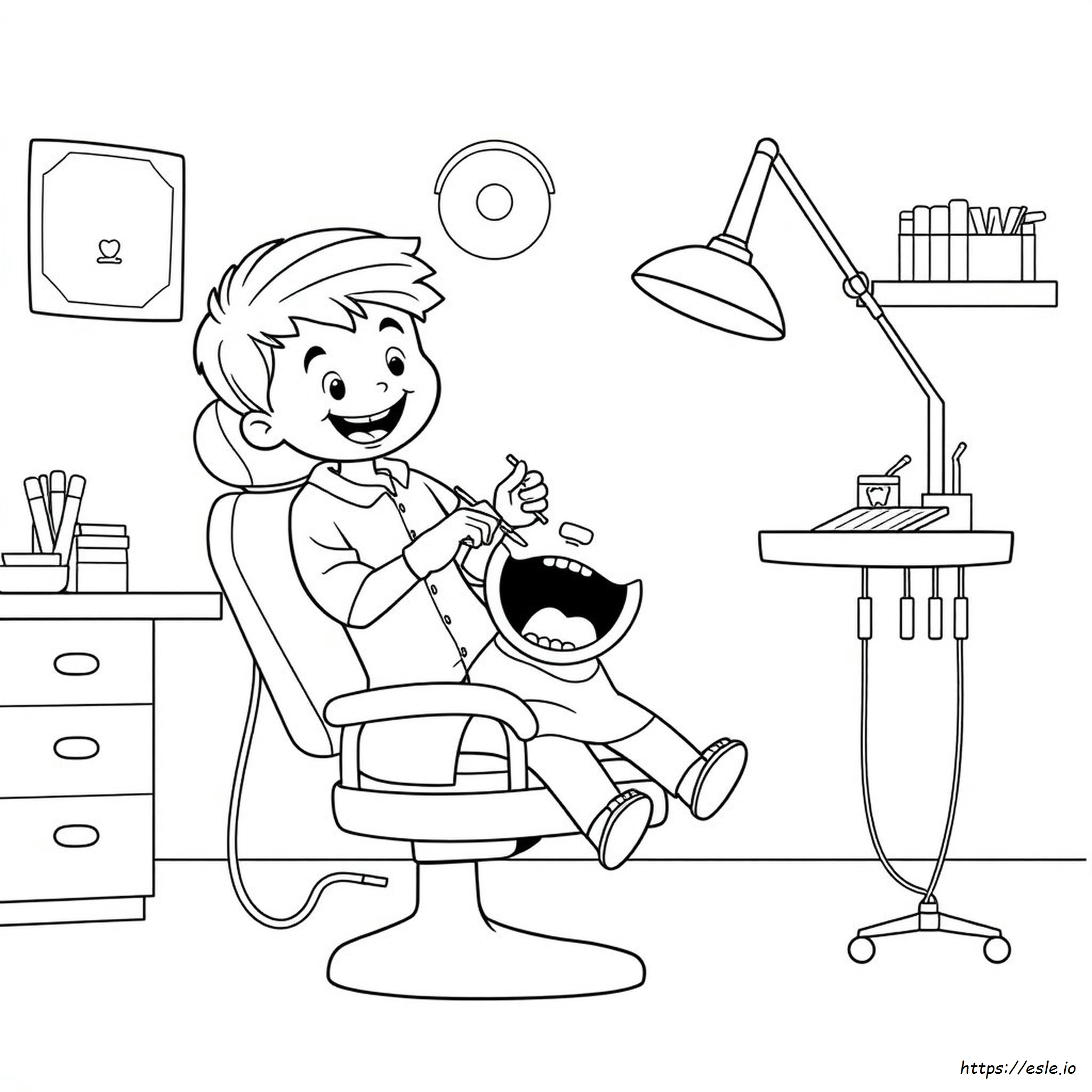 Printable Kindergarten Dental Coloring Pages
