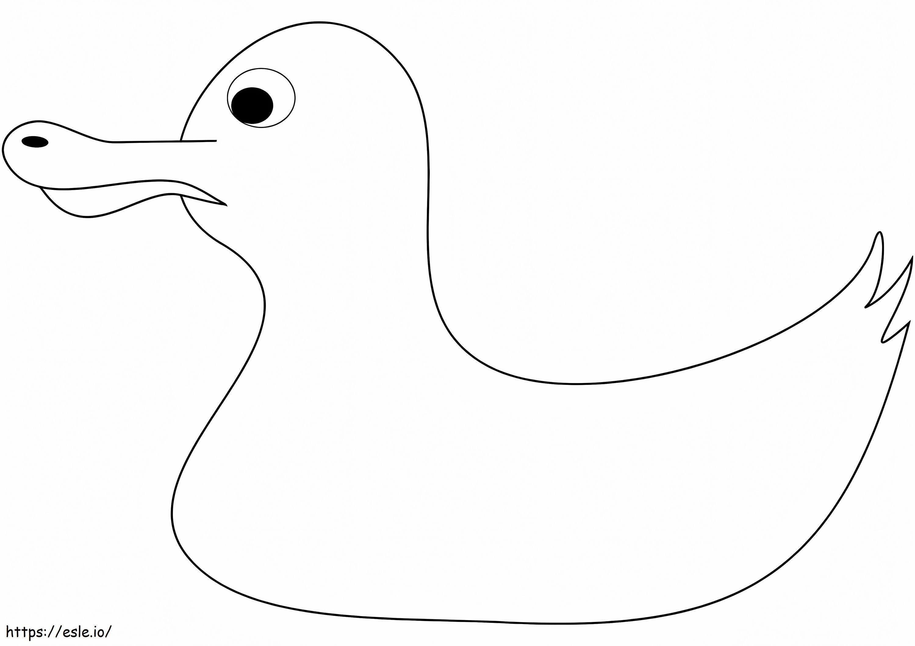 Pato De Borracha Engraçado para colorir