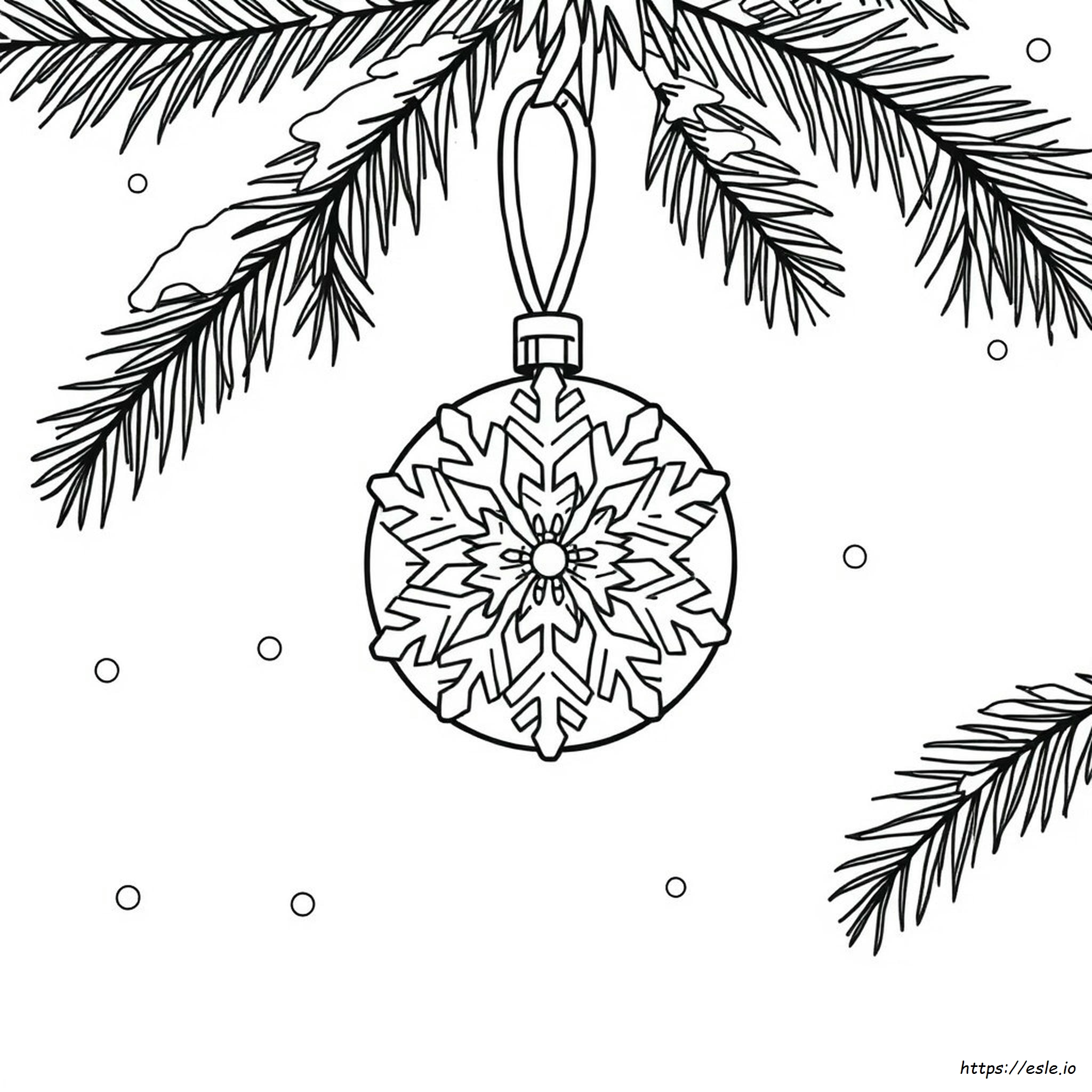 Snowflake Ornament Coloring Page