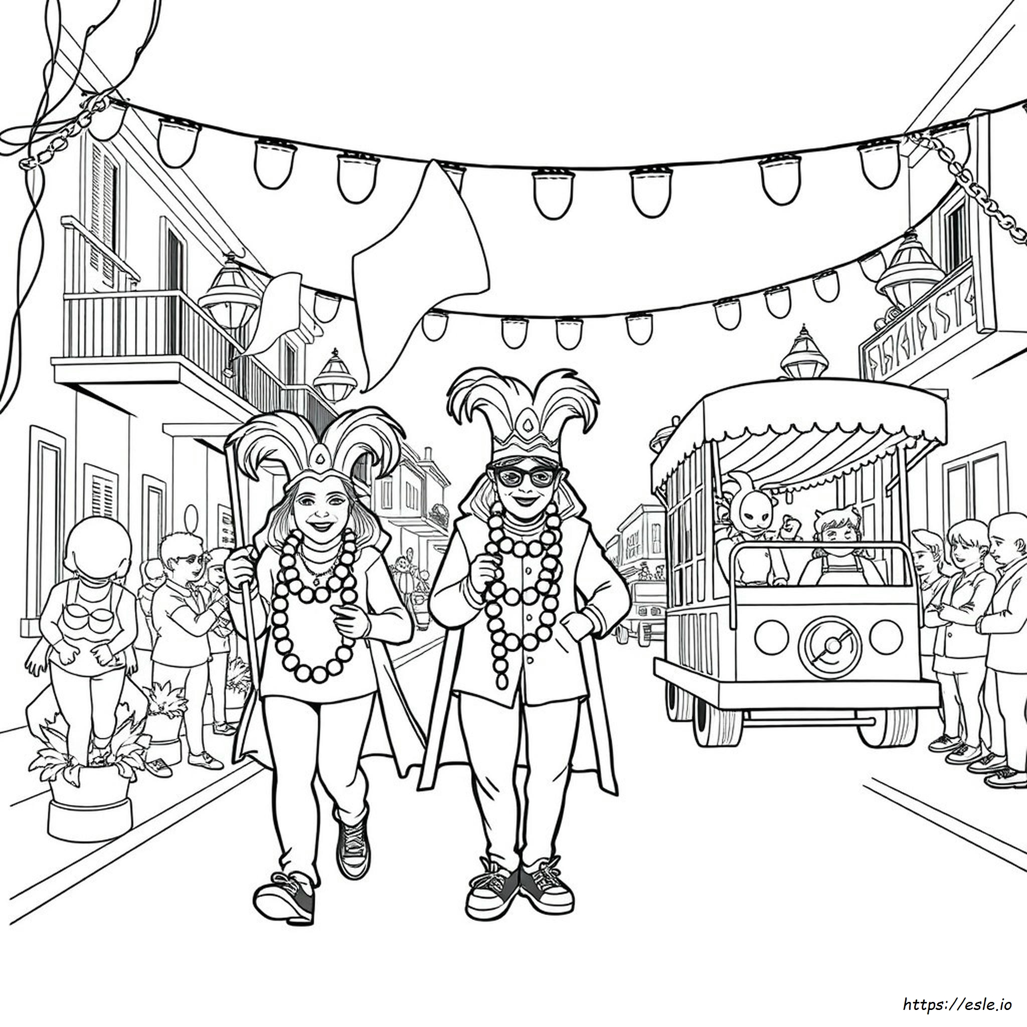 Mardi Gras Coloring Pages Printable