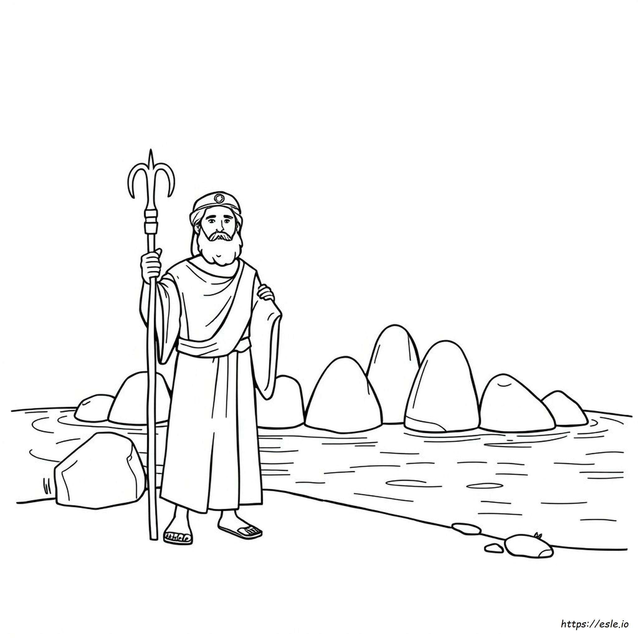 Joshua And The 12 Stones Coloring Page