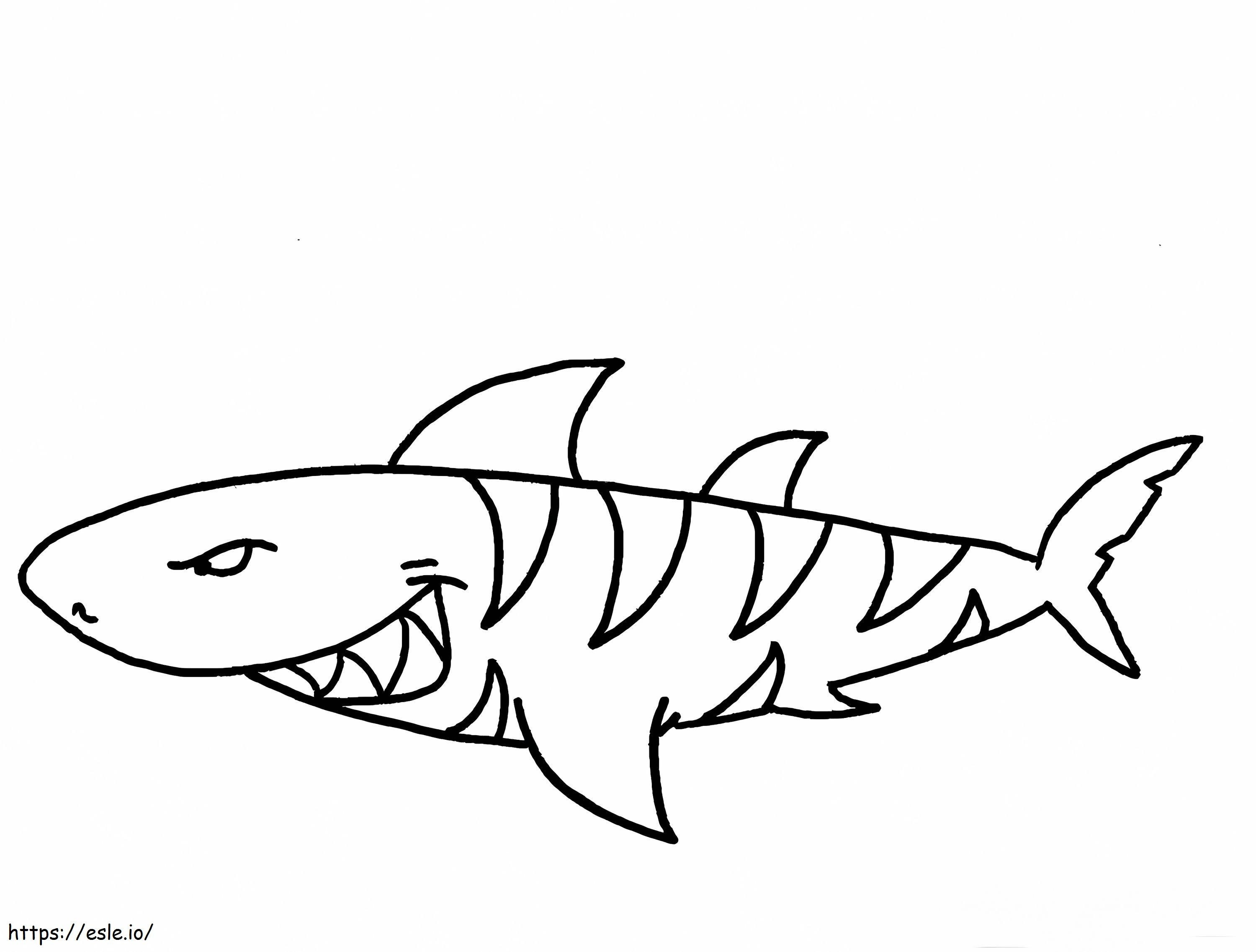 Shark 5 coloring page