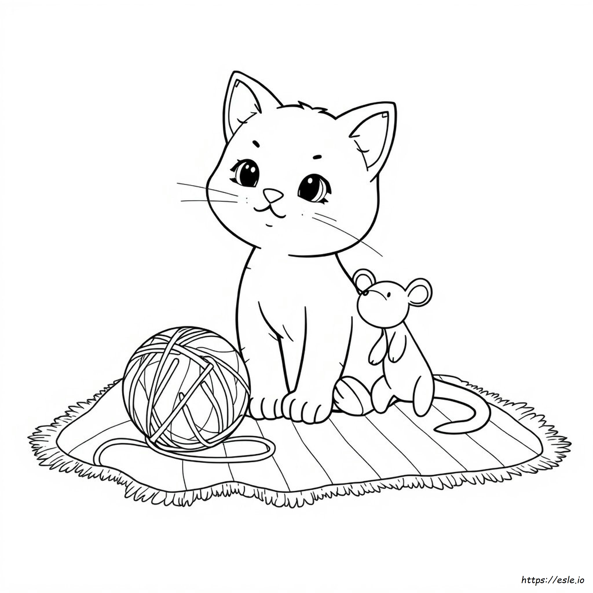 Toy Cat Coloring Pages
