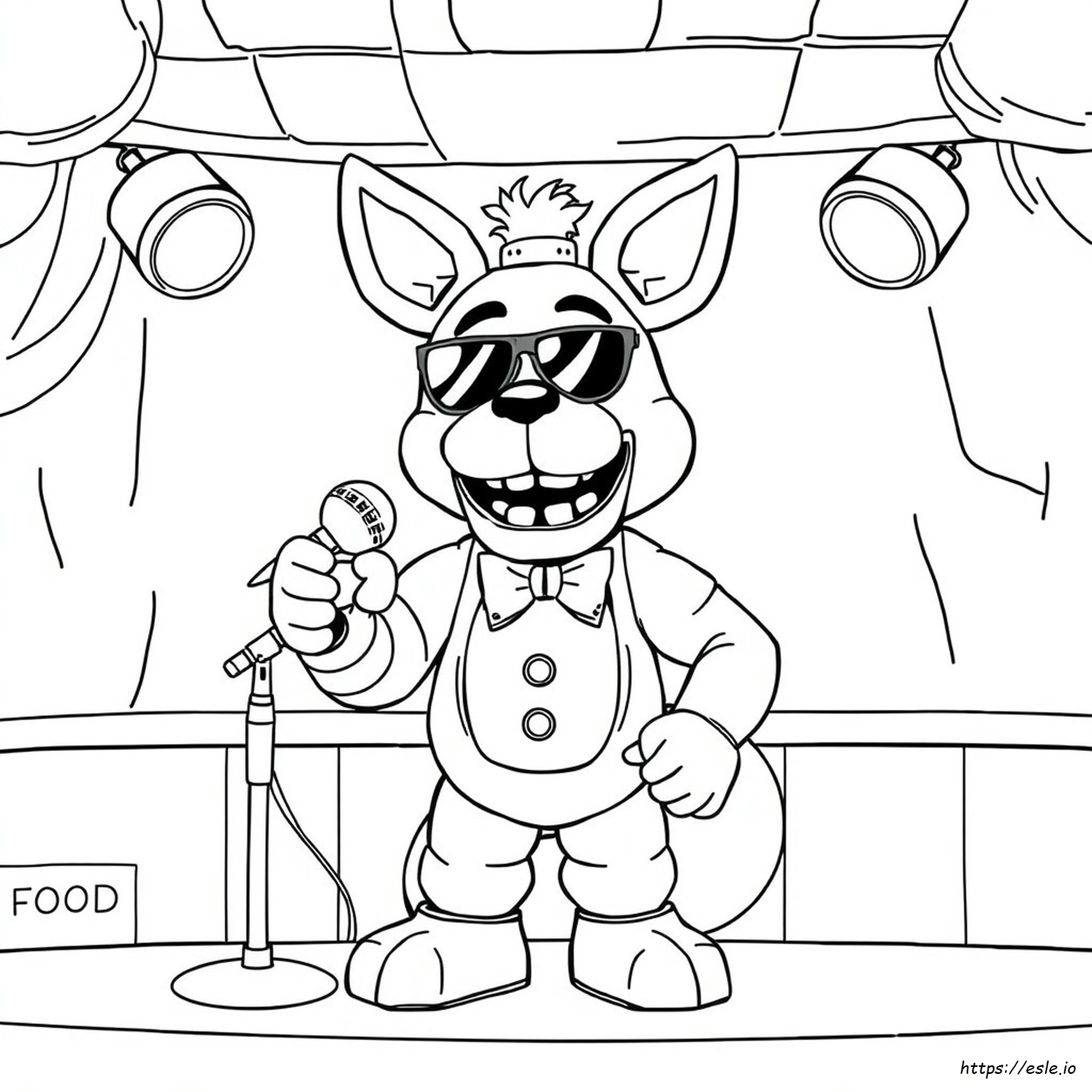 Fnaf Rockstar Foxy Coloring Pages