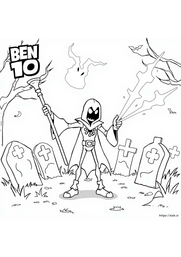 Ben 10 Ghostfreak Coloring Pages