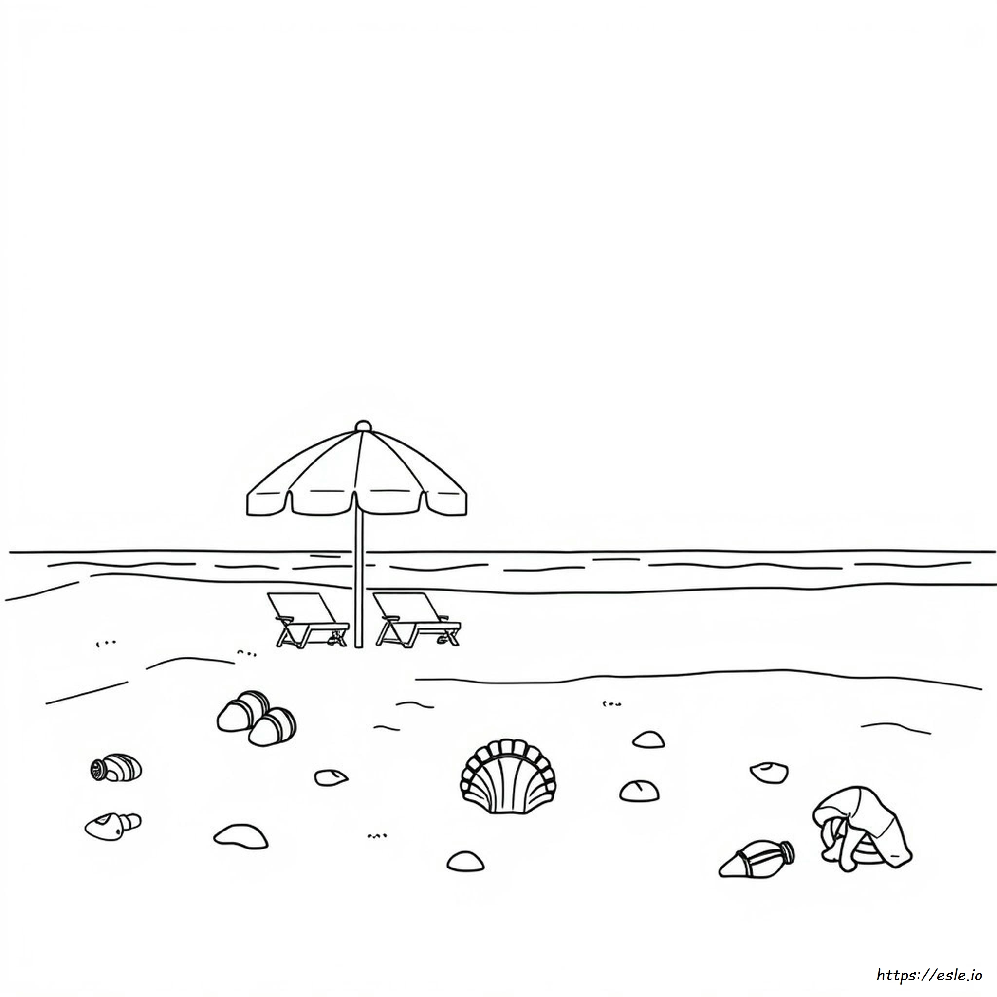 Disegni Da Colorare Della Spiaggia Da Stampare
