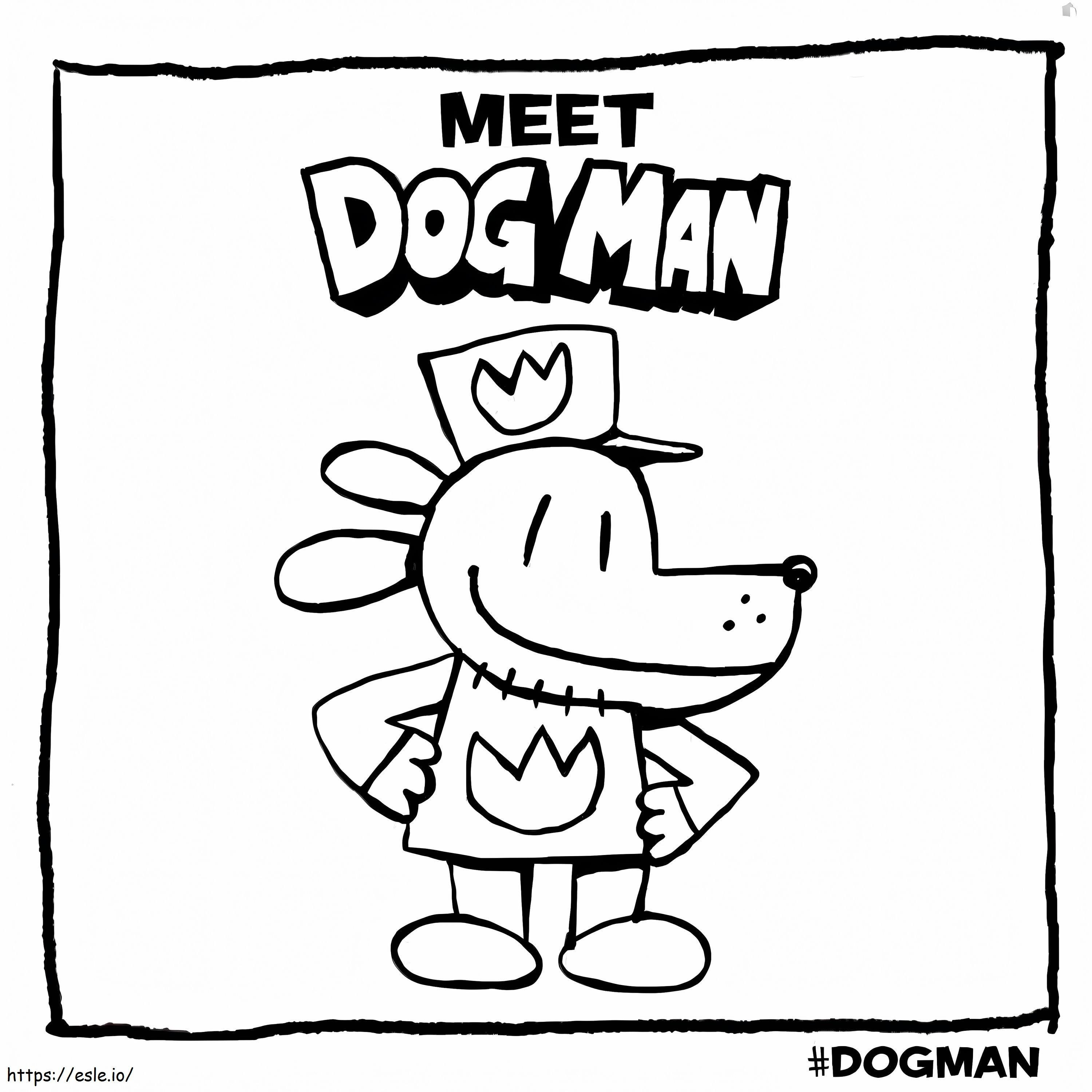 Faceți cunoștință cu Dog Man de colorat