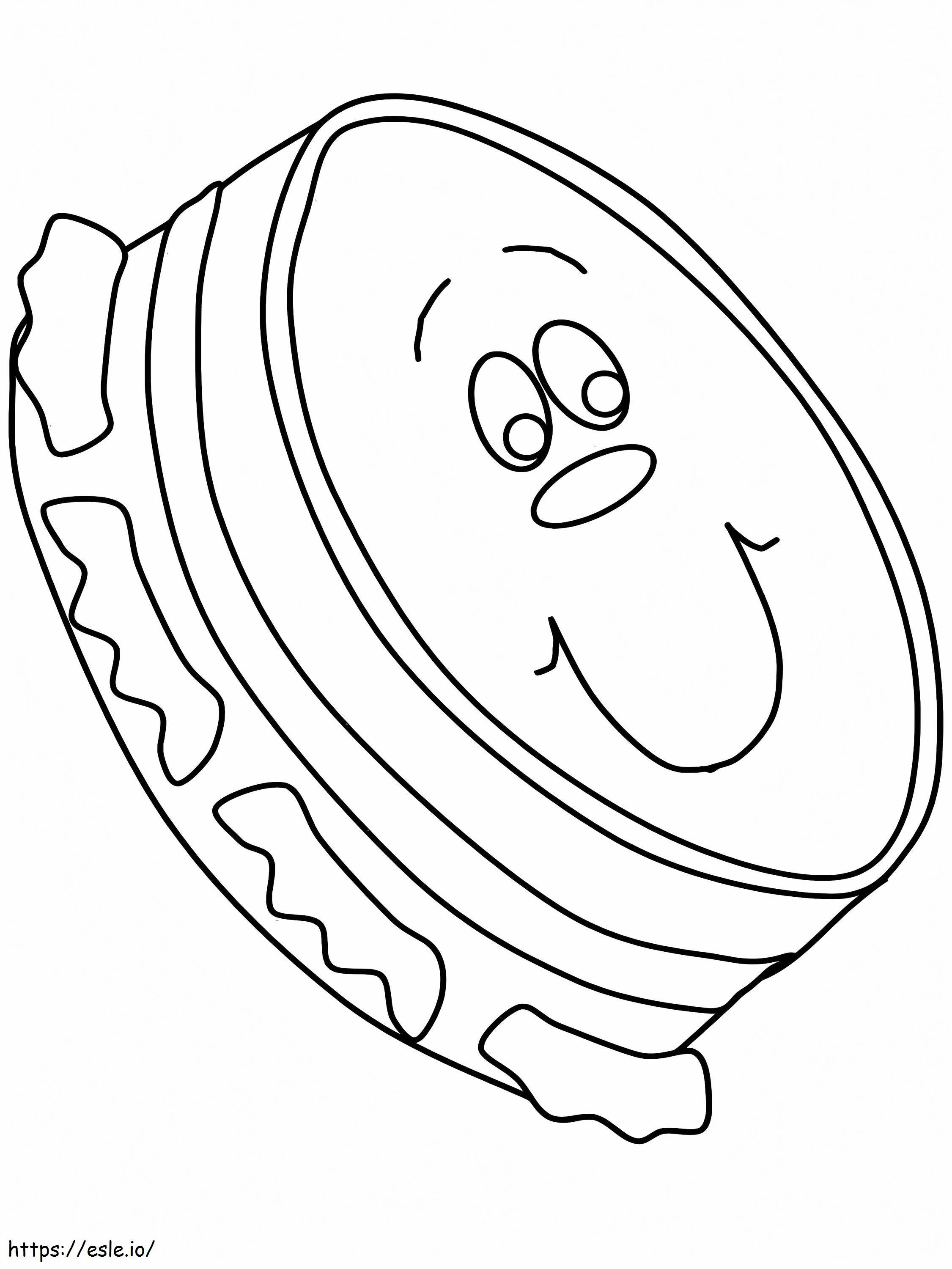 Cute Tambourine coloring page