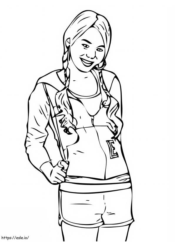 Gabriella From High School Musical coloring page