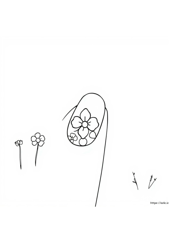 Blank Nail Coloring Page