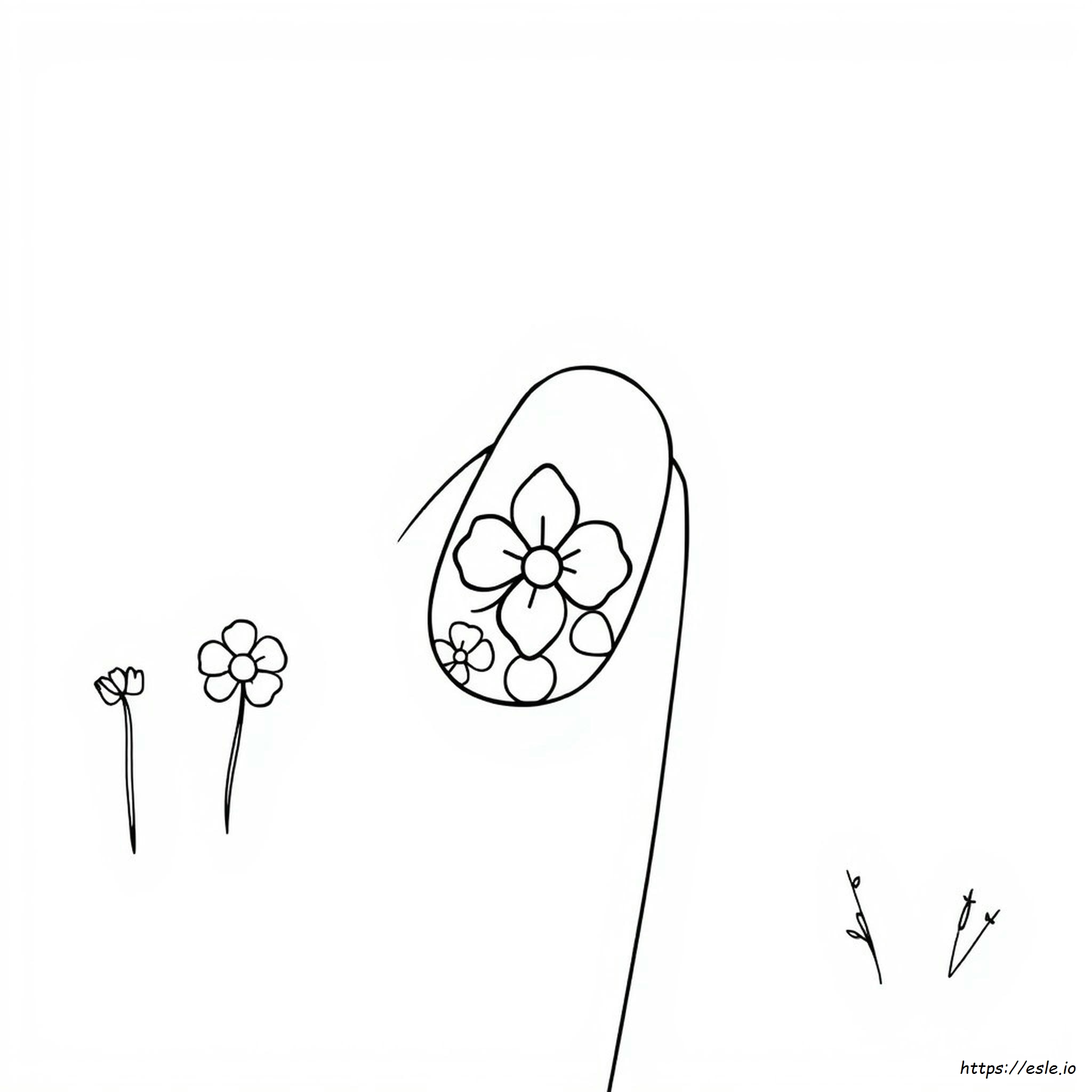 Blank Nail Coloring Page